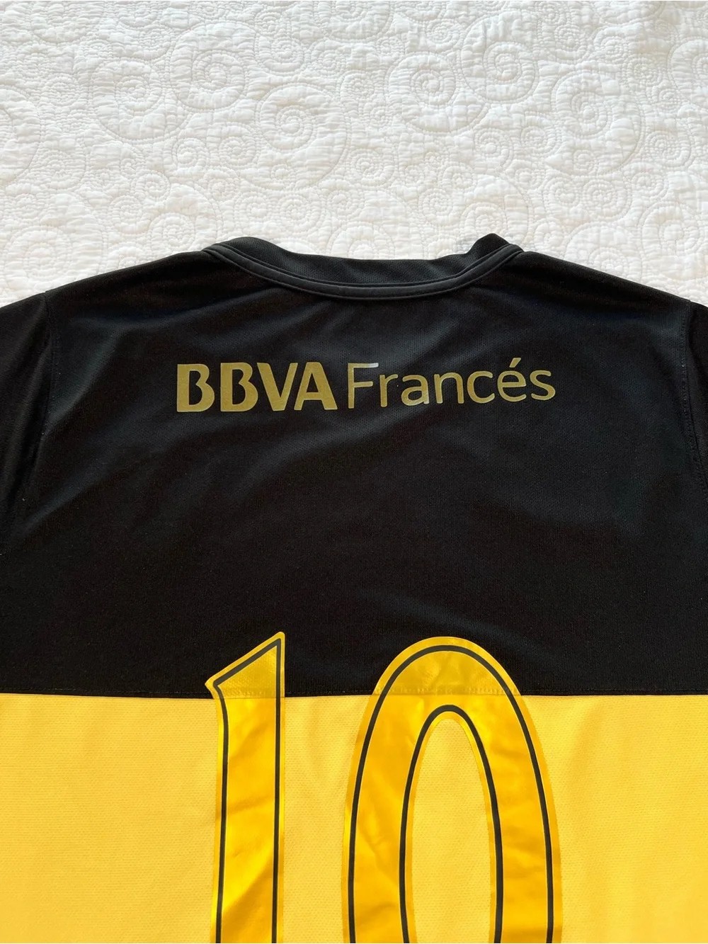 Nike Boca juniors 2016/17 3rd soccer jersey black/gold #1 Carlitos Tevez L
